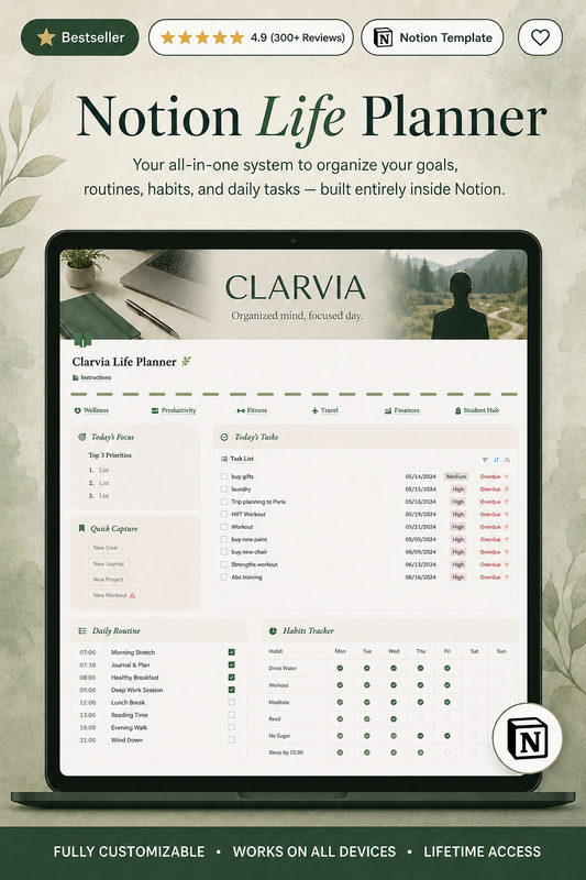  Notion Life Planner 